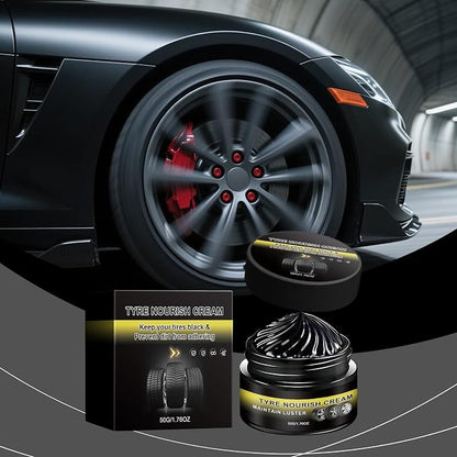 Car Tire Shine - 50g Wheel Refurbishing Cream | 3 Years Shelf Life Nourishing Repair Solution Wheel Refurbish Paste for SUV Automotive Truck Motorcycle Sedan Commuting Offroad Garage