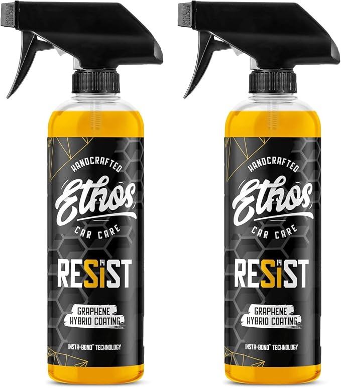 Ethos RESIST Graphene Spray Coating for Cars – Graphene Ceramic Coating Spray, Extreme Hydrophobic Protection, Gloss Enhancement, Ceramic Coating for Cars (16oz (2 Pack))