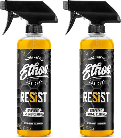 Ethos RESIST Graphene Spray Coating for Cars – Graphene Ceramic Coating Spray, Extreme Hydrophobic Protection, Gloss Enhancement, Ceramic Coating for Cars (16oz (2 Pack))