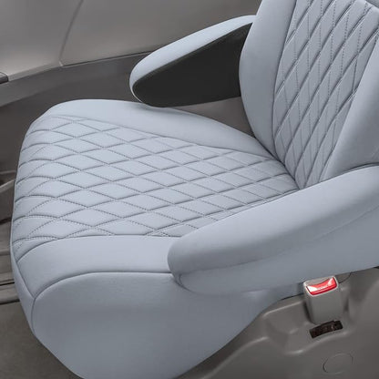 FH Group Custom Fit Car Seat Covers Specifically Made for 2011-2020 Toyota Sienna 7 Seater with Ultraflex Neoprene Water Resistant Automotive Seat Covers - 2nd Row Solid Gray