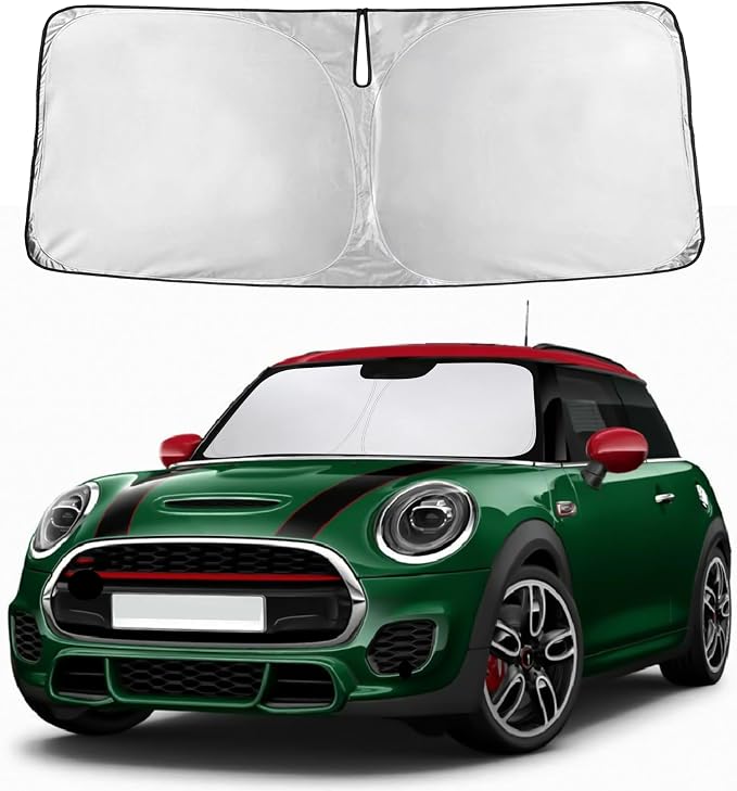 EcoNour Windshield Sunshade Compatible for Mini Cooper F55 2014-2022 2023 2024, Sun Visor for Front Windshield & Window Sun Shade Cover, UV Heat Blocker & Protector, Car Accessories