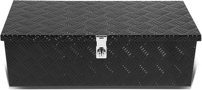 DNA MOTORING Lockable Storage Box, Truck Tool Organizer - Aluminum, 30"x13"x10", Black, Comes With Lock & Keys