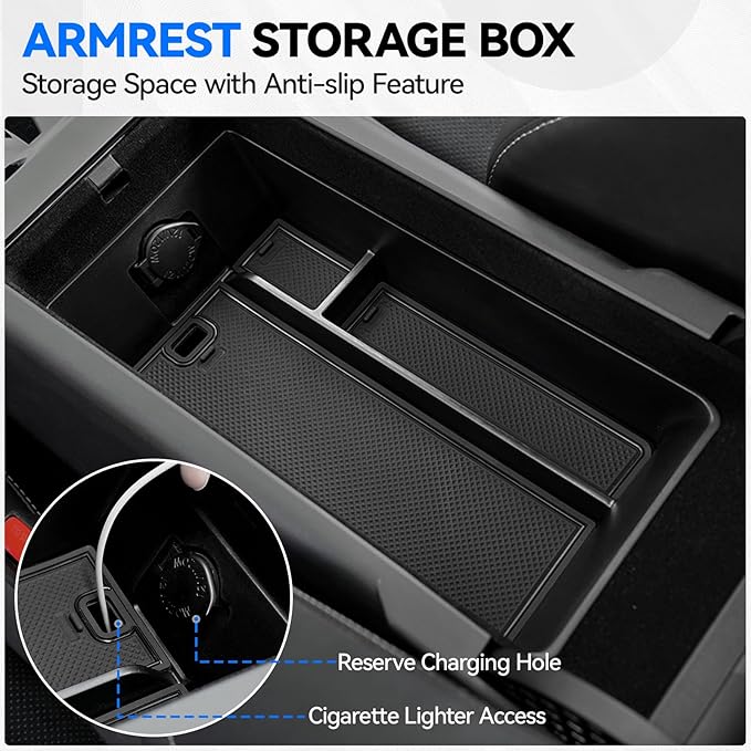 ELECFRESH 4PCS Center Console Organizer Tray for 2025 2026 Toyota Camry Accessories, Armrest Storage Box, Cup Holder, Wireless Charging Mat for Toyota Camry