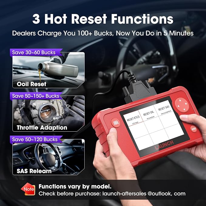 Launch Creader VII+ V3.0 OBD2 Scanner, ABS/SRS/Engine/Transmission Check Code Reader for Car, 2026 Diagnostic Scan Tool with Oil/Throttle/SAS Reset, Support Full OBD2, Lifetime Free Update