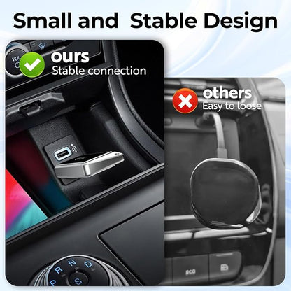 Welspo Wireless CarPlay Adapter&Android Auto Adapter, 2-in-1 CarPlay Adapter for iPhone and Android Phones, Plug&Play CarPlay Dongle Converts Wired to Wireless with Lanyard, Compatible with 2018+ Cars