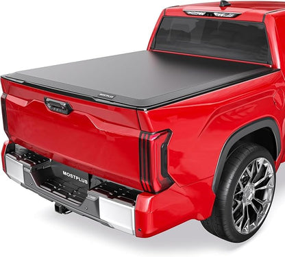 MOSTPLUS Roll-Up Soft Vinyl Truck Bed Cover Tonneau Cover Compatible with 2014-2025 Toyota Tundra Fleetside w/Deckrail System 8 FT 97.6inch