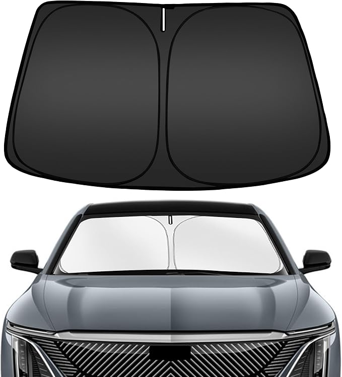 ARISMOTOR Windshield Sun Shade for Cadillac Lyriq Electric 2023-2025 2026, Custom Fit Foldable Front Window Sunshade Sun Visor Protector, Block UV Rays Keep Your Car Cooler