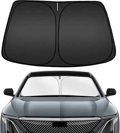 ARISMOTOR Windshield Sun Shade for Cadillac Lyriq Electric 2023-2025 2026, Custom Fit Foldable Front Window Sunshade Sun Visor Protector, Block UV Rays Keep Your Car Cooler