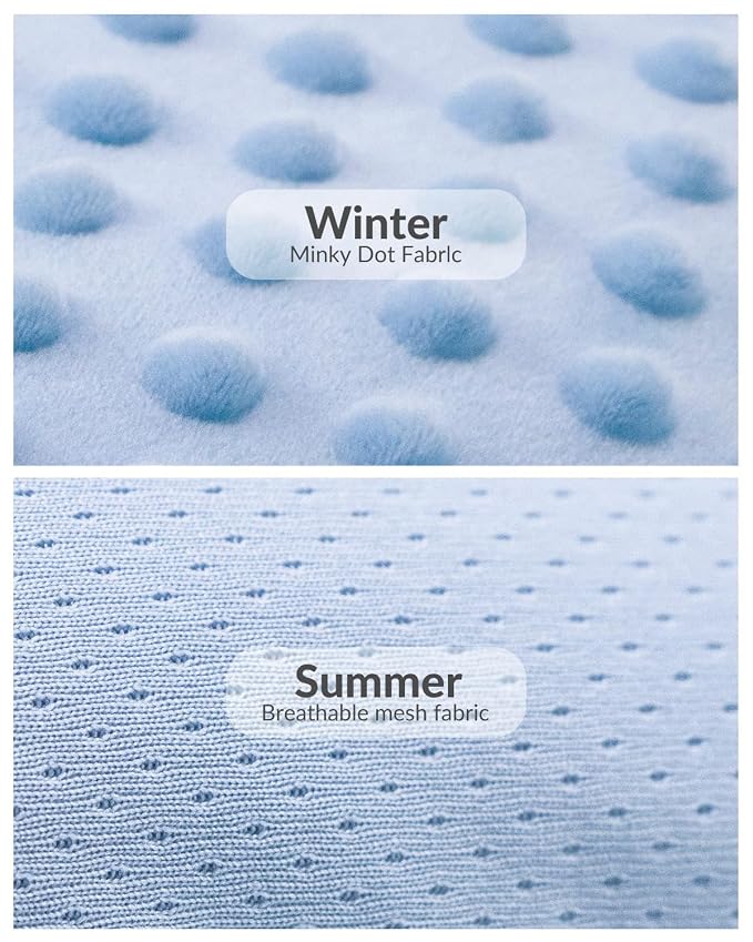 Generic Infant Insert Compatible with Mamaroo Swing & Graco Swing and Infant Car Seat, Newborn Insert Baby Head Body Support, Reversible Design, Breathable Soft Fabric, 1Pcs - Dots, Dark Blue