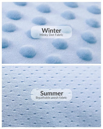 Generic Infant Insert Compatible with Mamaroo Swing & Graco Swing and Infant Car Seat, Newborn Insert Baby Head Body Support, Reversible Design, Breathable Soft Fabric, 1Pcs - Dots, Dark Blue