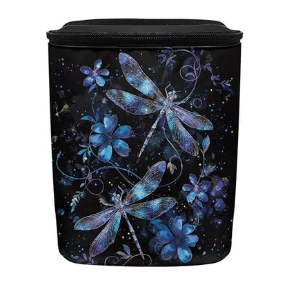 BIGCARJOB Purple Dragonfly Car Trash Can Bin for Back Seat, Leak Proof, Hanging, Vehicle Trash Can for SUV Truck Van, Automotive Garbage Can for Front Seat