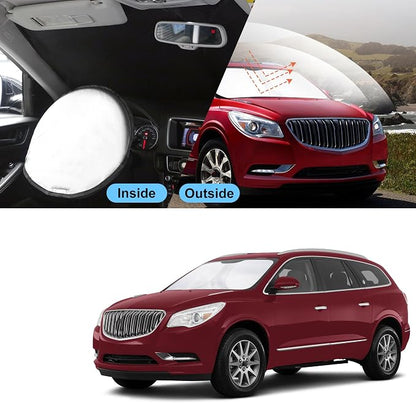 TINGLU Sun Shade for Buick Enclave 2010-2017 Accessories Windshield Sun Shade Window Shade UV Rays Protection Sun Visor Cover with Steering Wheel Sunshade Storage Bag