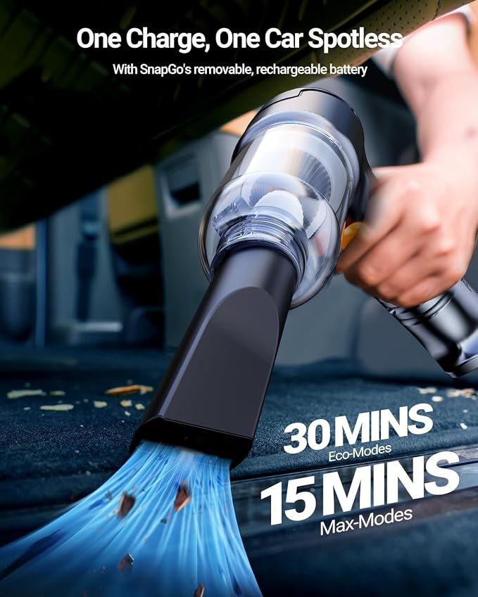 SEALIGHT Mini Car Vacuum, Car Vacuum Portable Cordless with 13000pa High Power Suction