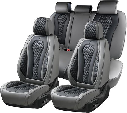 Coverado Car Seat Covers Full Set, Black Seat Covers, Automotive Car Seat Cover, Car Seat Cushion, Car Seat Covers Front Seats Back Seat Covers, Car Seat Protector Universal Fit Most Cars