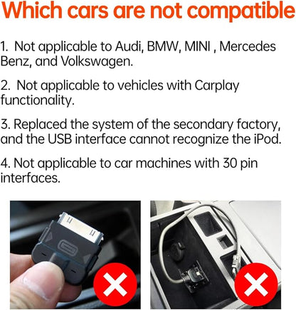 USB Bluetooth 5.3 Car Adapter Compatible for Infiniti Q50,G37,M37,QX70L,QX50,FX35,QX60,EX,FX & Nissan Music Interface Connector