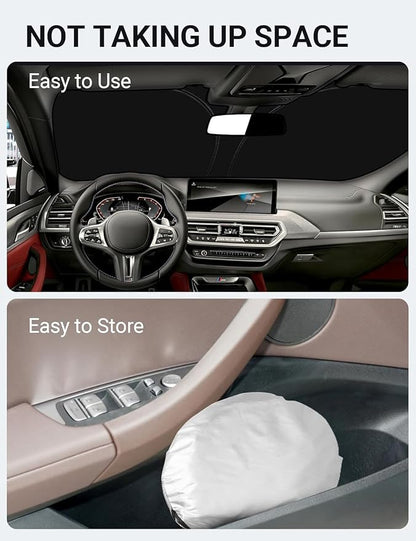 Proadsy 2026 Upgrade Front Windshield Sun Shade Foldable Sunshade Protector Custom Fit 2018-2025 BMW X3 Accessories