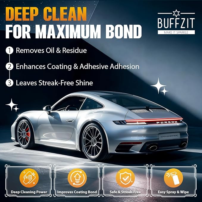 Surface Prep Spray Automotive Wax and Grease Remover, Paint Prep Cleaner for Ceramic Coating Prep Cleaner, Auto Paint Surface Prep, Removes Oil, Wax & Silicone, Plastic Degreaser Spray, 5 fl oz