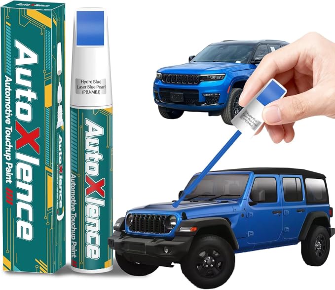Hydro Blue/Laser Blue Pearl(PBJ/MBJ) Touch Up Paint Compatible with Jeep Car Paint Pen Scratch Repair Automotive Scratch Remover Fix Exact Color Match