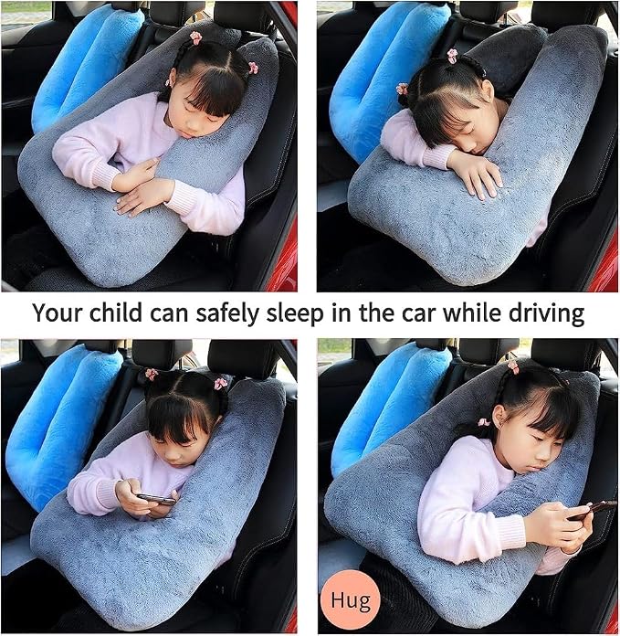 FHSGGP Travel Pillow Car Pillow Kid Car Sleeping The Sleeping Aid for Adults and Kids on Road Trips Kids Travel Pillow Black