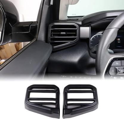 Aunginsy Center Console Side Air Conditioning Outlet Trim Cover Compatible with Toyota Tundra/Sequoia 2022-2025 2026, Car Dashboard Side A/C Wind Vent Panel Decorative Frame Protector ABS Accessories