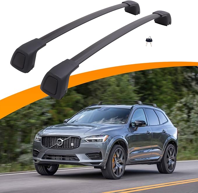 Upgraded Cross Bars Fit for Volvo XC60 2018-2026 Lockable Roof Rack Crossbars Cargo Accessories