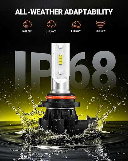 SEALIGHT 9006 LED Fog Light Bulbs Yellow, 600% Brightness 9006 HB4 LED Fog Light, 3000K Amber Strong Penetration 9006 Fog Light Led Bulb Yellow Replacement for Cars,Trucks(Pack of 2)