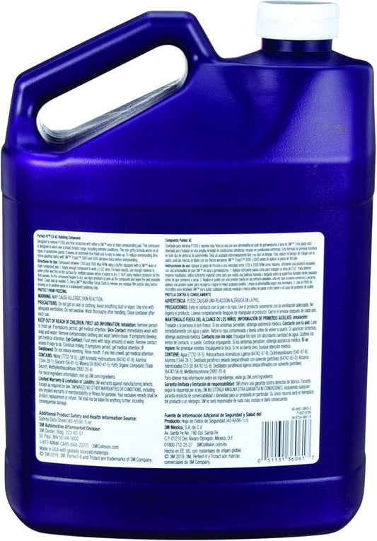 Perfect-It 3M EX AC Rubbing Compound, 36061, Fast Cutting, High Performing, 1 gal (8.95 lb) (Pack of 2)