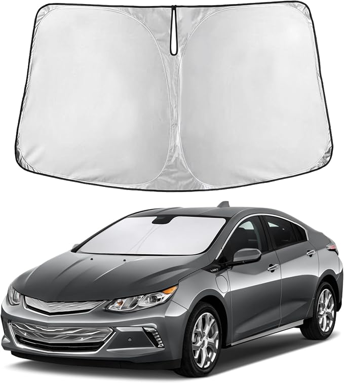 EcoNour Windshield Sunshade Compatible for Chevrolet Volt 2016-2017 2018 2019, Sun Visor for Front Windshield & Window Sun Shade Cover, UV Heat Blocker & Protector, Car Accessories