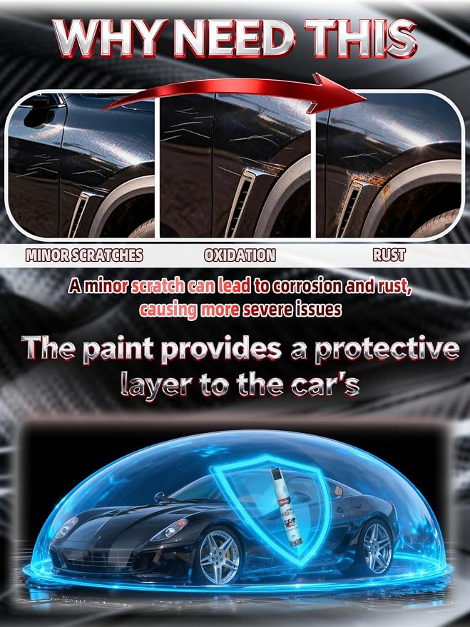 792/9792 Palladium Silver Metallic Car Touch Up Paint for Mercedes-Benz, Color Accurate Two-In-One Car Paint Scratch Repair Pen for Vehicles Chips and Nicks Scuff