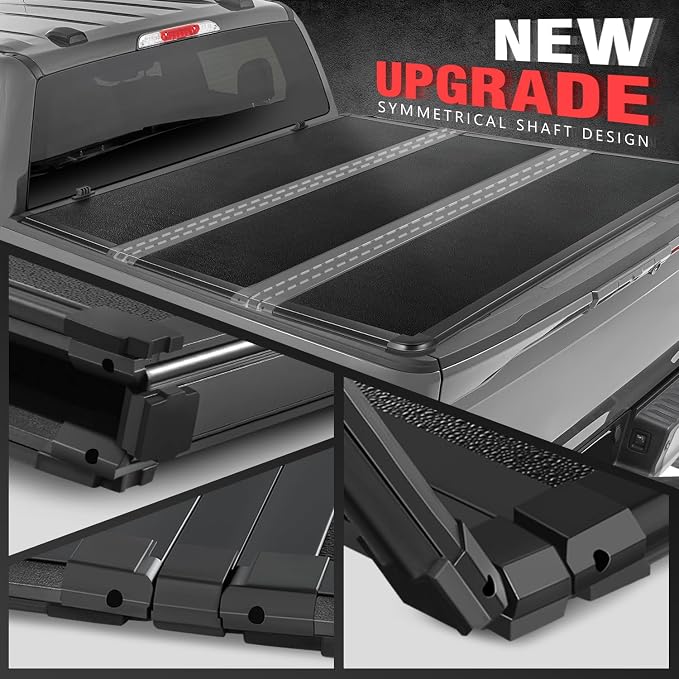 DNA Motoring TTC-HARD-018 Truck Bed Top Hard Solid Tri-Fold Tonneau Cover Compatible with 09-18 Ram 5.7Ft Fleetside Short Bed
