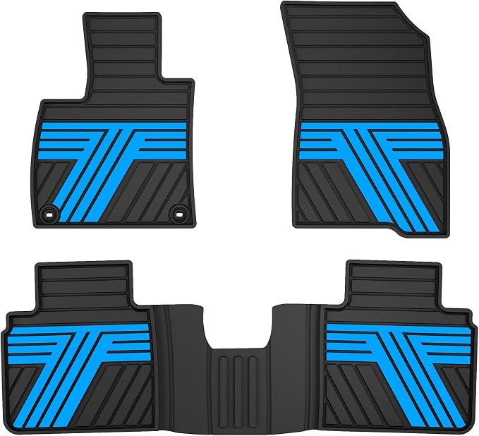 Floor Mats Fit for Honda Accord Sedan 2026 2025 2024 2023 (Gasoline & Hybrid), All Weather Protection Custom Fit Anti-Slip Floor Liners,1st & 2nd Row, Black & Blue