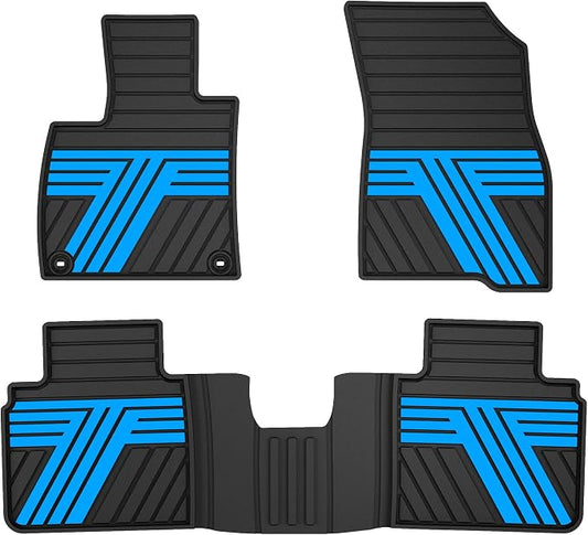 Floor Mats Fit for Honda Accord Sedan 2026 2025 2024 2023 (Gasoline & Hybrid), All Weather Protection Custom Fit Anti-Slip Floor Liners,1st & 2nd Row, Black & Blue