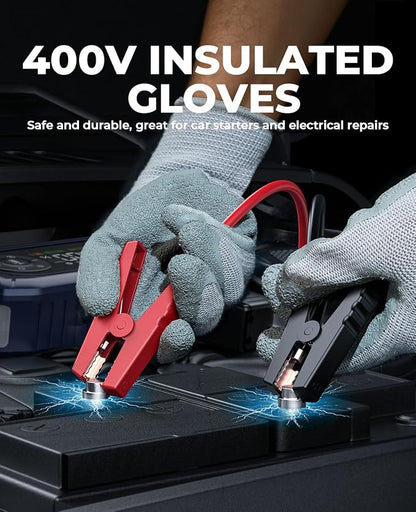 YaberAuto 10-in-1 Jump Starter with Air Compressor 6000A 150PSI Car Battery Jump Starter (All Gas/10L Diesel) 12V Jump Box Car Battery Jumper Starter Portable Jumper Cables, 150W DC, Gloves, Lights