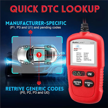 Autel Autolink Al329(Upgraded AL319) Code Reader OBDII Scanner