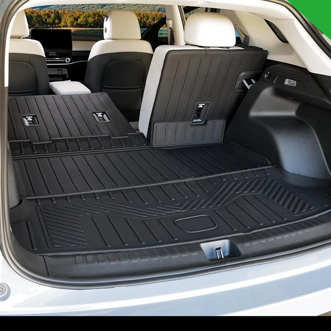 Floor Mats for Honda Prologue/Chevy Blazer EV 2024-2026, TPE All Weather Protection Cargo Mat with Backrest Mat Lower Trunk Liner for Honda Prologue Accessories (Inclued Door Sill Guards)