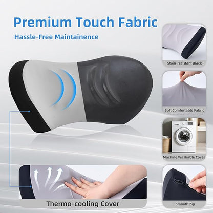 Lumbar Support Pillow for Office Chair - Lumbar Pillow for Car - Ergonomic Lumbar Support Pillow for Car Back Support Cushion