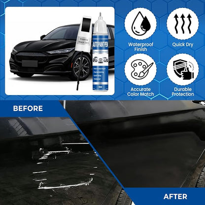 Touch Up Paint for Cars Shadow Black (G1), Compatible with Ford F-150/Explorer/Mustang/Ranger/Escape/Edge, 2-in-1 Car Scratch Repair Pen, Exact Color Match, Waterproof & Quick Dry