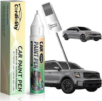 C7S/US6 Wolf Gray Touch Up Paint for Kia, Color Accurate Car Paint Scratch Repair Pen, Quick & Easy Fix Automotive Chips and Nicks