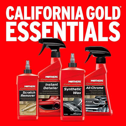 Mothers California Gold Synthetic Wax, 16 oz. — Long-Lasting Protection with Micro-Encapsulated Polymers, Polishes, Enhances Depth, Gloss & Shine, Easy-to-apply 2 in 1 Polish & Wax Formula (05716)