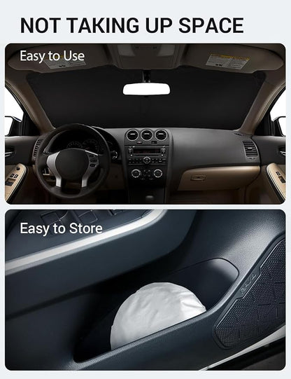 Proadsy 2026 Upgrade Windshield Sun Shade Custom Fit 2007-2012 Nissan Altima Foldable Front Sunshade Protector Sun Visor Blocks UV Rays Keep Car Cooler