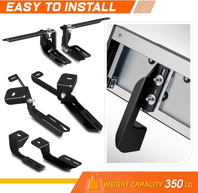 PM PERFORMOTOR 6.5" Running Boards Compatible with 2006-2018 Toyota RAV4, Pair of Stainless Steel Side Rails Step Bars with 6 Pcs Brackets, Polished Chrome