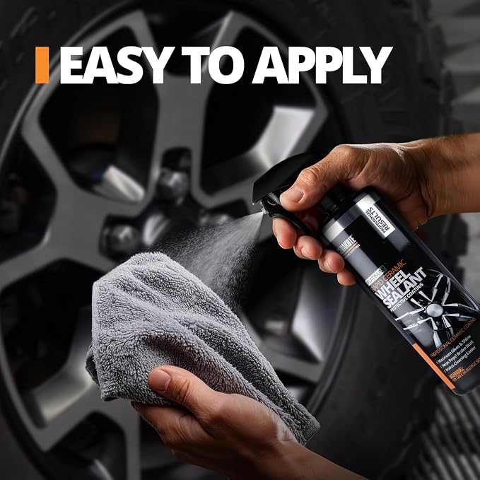 CERAKOTE Rapid Ceramic Wheel Sealant - Ceramic Spray Coating for Wheels - Quick and Easy to Apply - Repels Brake Dust – Extremely Hydrophobic