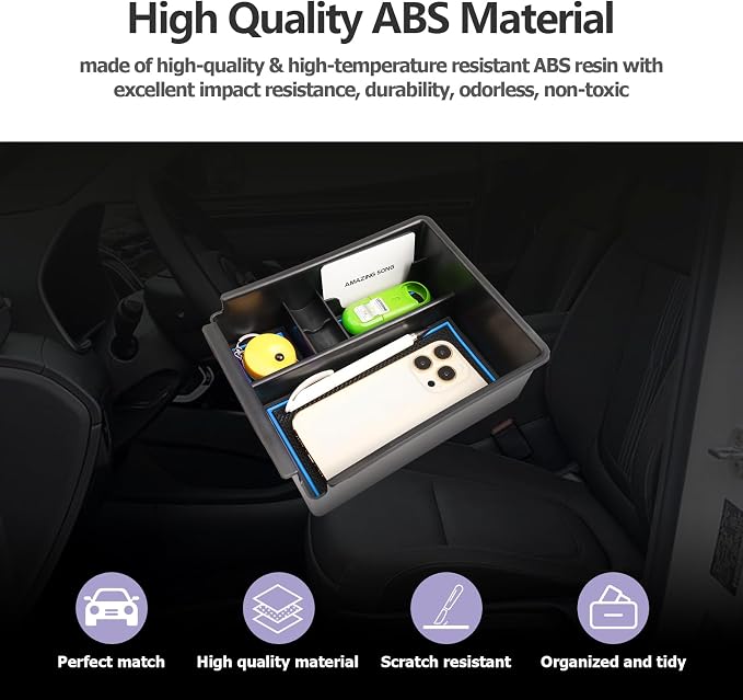 Center Console Organizer Compatible with 2025 2026 Hyundai Tucson SEL/SE Armrest Storage Box Armrest Console Organizer 2025 Tucson Accessories (ONLY FOR TUCSON SEL/SE/XRT,NOT FOR PHEV&Limited&N-Line)
