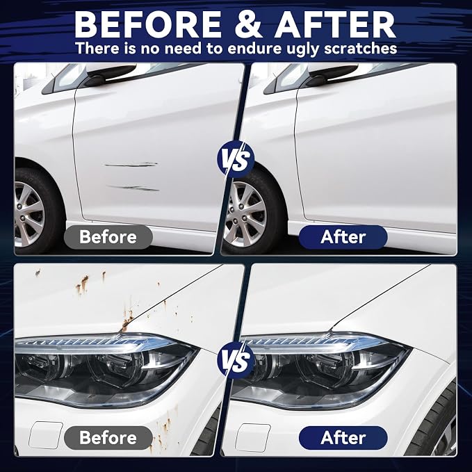 Car White Paint Touch Up Cars Scratch Repair for Vehicles, Rim High-Gloss White Paint Pen 30ML Quick Drying Automotive Scratch Repair, Non-toxic 1.5 oz Easy to Use