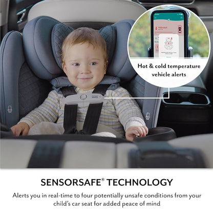 Evenflo Revolve360 Extend All-in-One Rotating Car Seat with Green & Gentle Fabric (Agate)