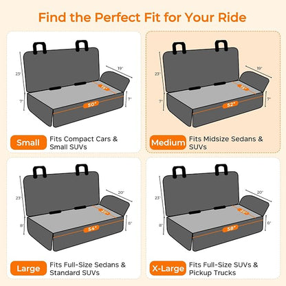 URPOWER Dog Car Seat Cover for Back Seat - Waterproof Car Seat Protector for Child Carseat & Pets, Nonslip Car Seat Covers for Mid-Size Cars & Mid-Size SUVs
