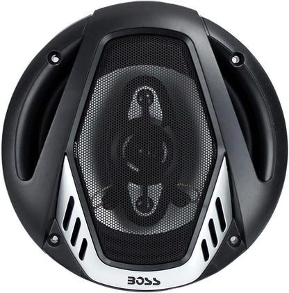 BOSS Audio Systems 6.5 Inch 400 Watt 4 Way 4 Ohm Full Range Car Audio Coaxial Stereo Speakers with Mylar Dome Tweeters, 2 Pairs