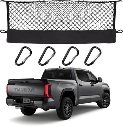Envelope Style Cargo Net Compatible with Toyota Tundra New Upgraded 2026, 2025 2024 2023 2022 2021 2020 2019 2018 2017 2016 2015 2014-2007 Trunk Car Rear Tailgate Touring Netting