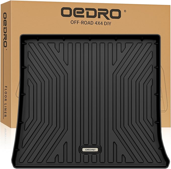 OEDRO Cargo Trunk Liner Fit for 2010-2017 Chevrolet Equinox L/LS/LT/LTZ/Premier& 10-17 GMC Terrain SL/SLE/SLT/Denali, All Weather Custom Fit Anti-Slip Cargo Mat, Black