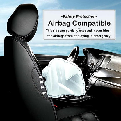 TTX LIGHTING Custom Fit Seat Covers for Hyundai Tucson 2022 2023 2024 Hybrid -Faux Leather Full Set Compatible Airbag Car Seat Protector Black（Just for Hybrid ONLY